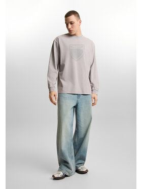 PROSTO. PROSTO. Longsleeve Splash Shield Szary Regular Fit