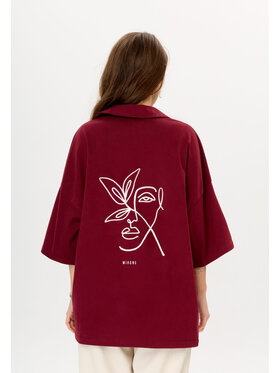Mirons Mirons Polo Soft Bordowy Oversize