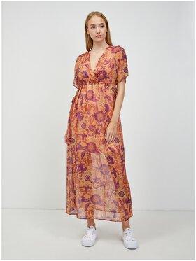 Orsay Orsay Sukienka 462128-98__46 Pomarańczowy Regular Fit