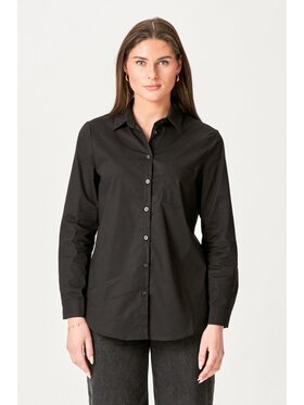 TeeShoppen TeeShoppen Koszula 'Basic Collection' Czarny Regular Fit