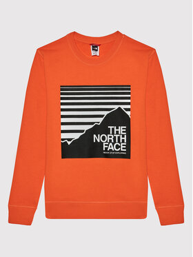 The North Face The North Face Majica dugih rukava Box Crew NF0A37FY Narančasta Regular Fit