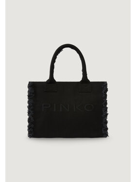 PINKO PINKO Torebka BEACH SHOPPER CANVAS Czarny