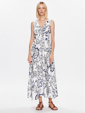 Marella Marella Kokteilinė suknelė Germana 2332211232 Écru Slim Fit