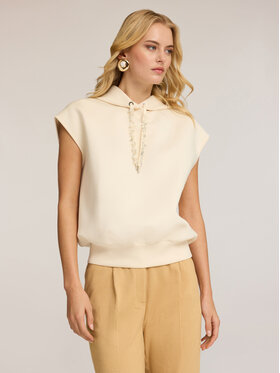 Motivi Motivi Felpa G852W003459N011 Bianco Over Fit