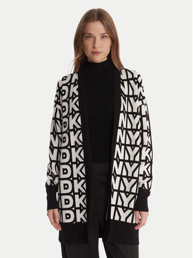 DKNY DKNY Kardigán P5MXAX88 Ekru Relaxed Fit