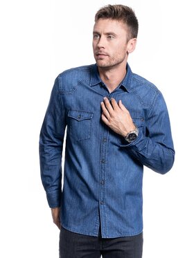 Mustang Mustang Camicia CALVIN Blu Regular Fit