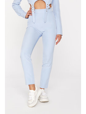 MANDRAGORA MANDRAGORA Spodnie materiałowe Feminity Błękitny Slim Fit