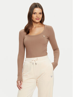 Guess Guess Bluse V4BP07 K8RT2 Braun Regular Fit