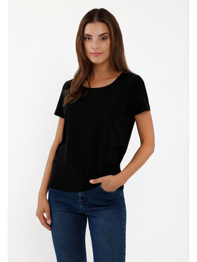 Volcano Volcano T-Shirt T-DIANA Czarny Regular Fit