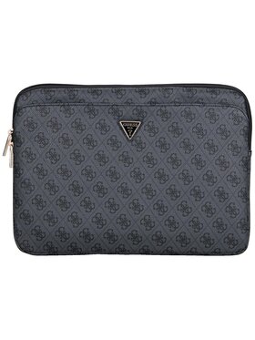 Guess Guess Torba na laptopa Sleeve 14" 4G Zipper Pocket Triangle Logo Czarny