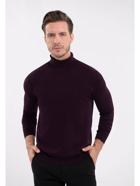Volcano Volcano Sweter S-MAX Czerwony Regular Fit