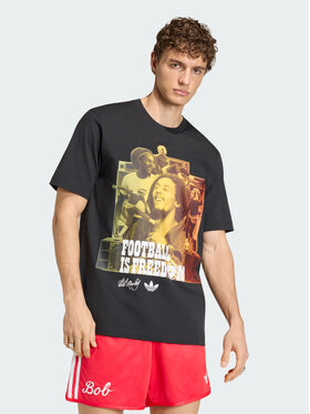 adidas adidas Koszulka techniczna Bob Marley Czarny Regular Fit