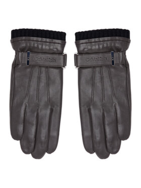 Calvin Klein Calvin Klein Мъжки ръкавици Leather Rivet Gloves K50K507425 Кафяв