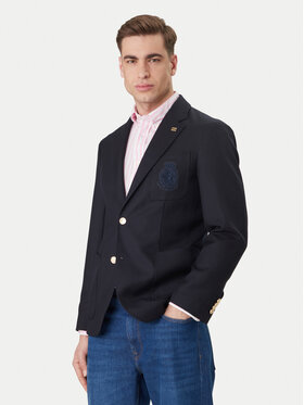 Tommy Hilfiger Tommy Hilfiger Marynarka Pennu Crest Club MW0MW41807 Granatowy Slim Fit
