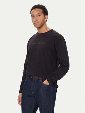 Tommy Hilfiger Tommy Hilfiger S dlhými rukávmi UM0UM03651 Čierna Regular Fit