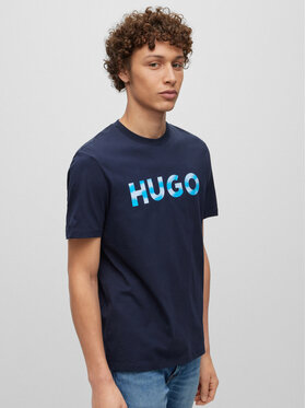 Hugo Hugo T-Shirt 50489662 Niebieski Regular Fit