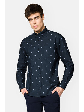 Lancerto Lancerto Koszula Amaris KO073123000003 Granatowy Slim Fit