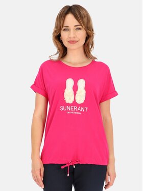 Perso Perso T-Shirt TCE249000F Fialová Regular Fit