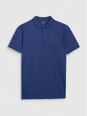 4F 4F Polo MIDSHOP TEXTILE Granatowy Regular Fit