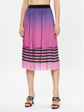 KARL LAGERFELD KARL LAGERFELD Spódnica plisowana 230W1201 Różowy Regular Fit