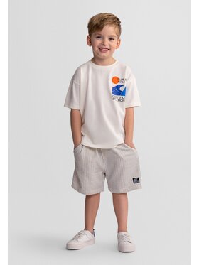 minoti minoti Komplet t-shirt i spodenki 29SET205 Beżowy Regular Fit