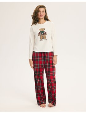 Esotiq Esotiq Piżama 46122 Czerwony Regular Fit