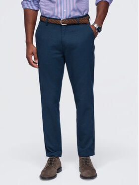 Ombre Ombre Chino kalhoty OM-PACP-0308 Tmavomodrá Slim Fit