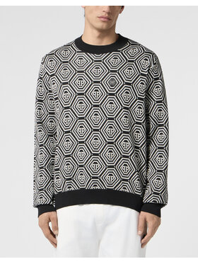 PHILIPP PLEIN PHILIPP PLEIN Sveter 30480 Čierna Regular Fit