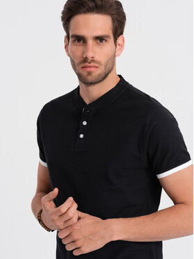 Ombre Ombre T-Shirt OM-TSCT-0156 Černá Regular Fit