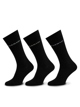 Emporio Armani Emporio Armani Zestaw 3 par wysokich skarpet męskich 302402 4R254 50620 Czarny