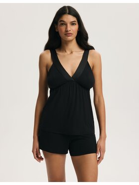 Esotiq Esotiq Piżama 45235 Czarny Regular Fit