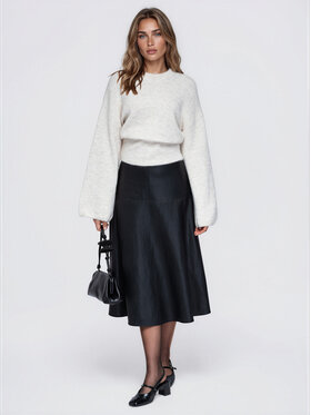 Ombre Ombre Sweter OW-SW-E0062 Beżowy Relaxed Fit
