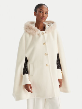 YES LONDON YES LONDON Cappotto di lana CD1223ECO Écru Regular Fit
