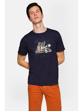 Lancerto Lancerto T-Shirt Arlo TS073221000021 Granatowy Regular Fit
