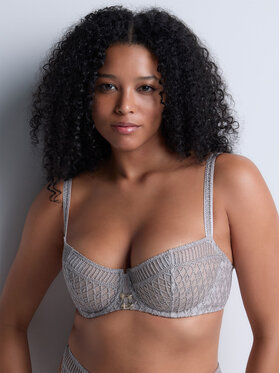 Aubade Aubade Podprsenka Balconette 4DF14 Stříbrná