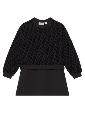 Calvin Klein Jeans Calvin Klein Jeans Rochie de zi Logo Aop IG0IG03007 Negru Regular Fit