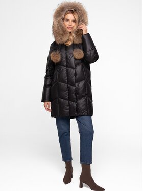 Perso Perso Dámska bunda BLH252535FR Čierna Regular Fit