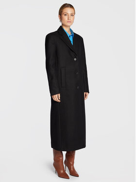 Remain Remain Vlněný kabát Boyle Coat RM1487 Černá Boxy Fit