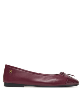 Tommy Hilfiger Tommy Hilfiger Balerinke Patent Toe-Cap FW0FW08830 Tamnocrvena