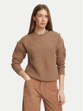 Marella Marella Sweter 2623366374200 Brązowy jasny Regular Fit