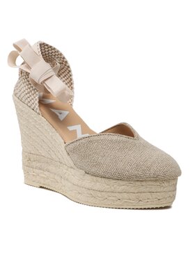 Manebi Manebi Espadrile Heart-Shaped Wedge Espadrilles O 7.1 WH Bež