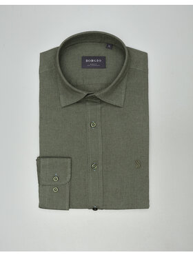 Borgio Borgio Koszula lentella 00595 Zielony Slim Fit