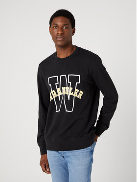 Wrangler Wrangler Bluza Graphic Crew W6G8I3XV6 112331913 Czarny Regular Fit