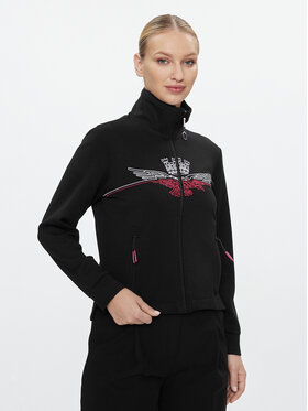 Aeronautica Militare Aeronautica Militare Majica dugih rukava 232FE1836DF483 Crna Regular Fit
