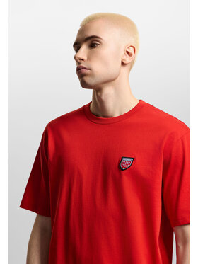 PROSTO. PROSTO. T-Shirt Shield Small KL261MTEE1073 Czerwony Regular Fit