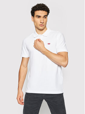 Levi's® Levi's® Тениска с яка и копчета Standard Housemarked 35883-0003 Бял Regular Fit