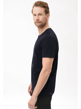 Volcano Volcano T-Shirt T-LUNAR Granatowy Regular Fit