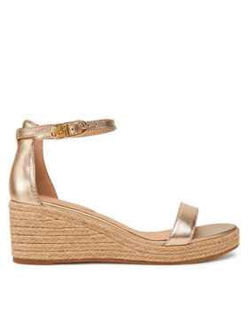 Tommy Hilfiger Tommy Hilfiger Espadrile Th Metallic Mid Wedge Espadrille FW0FW08663 Auriu