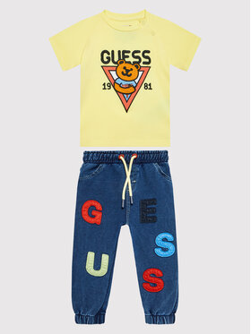 Guess Guess Komplet t-shirt i spodnie I2YG02 K6YW1 Żółty Regular Fit