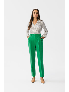 Stylove Stylove Bavlnené nohavice S356 Zelená Modern Fit